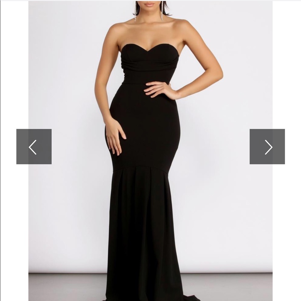 Black Prom Dress Fitted Mermaid Style